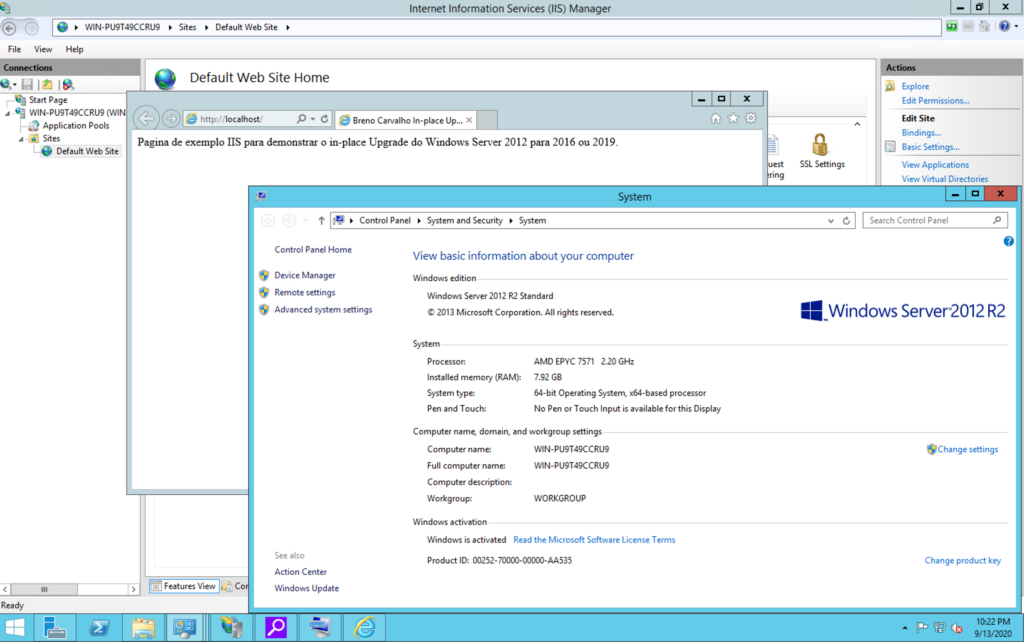 Windows Server 2012 R2 com IIS